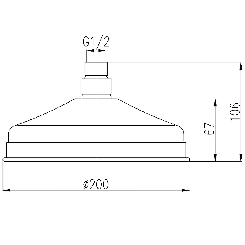 Верхний душ Rav Slezak 20х20 бронза SK0020SM - 1