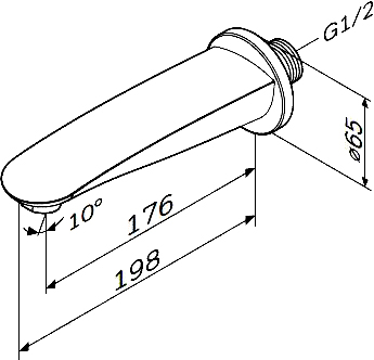 Излив AM.PM Like F8070000 для ванны - 1
