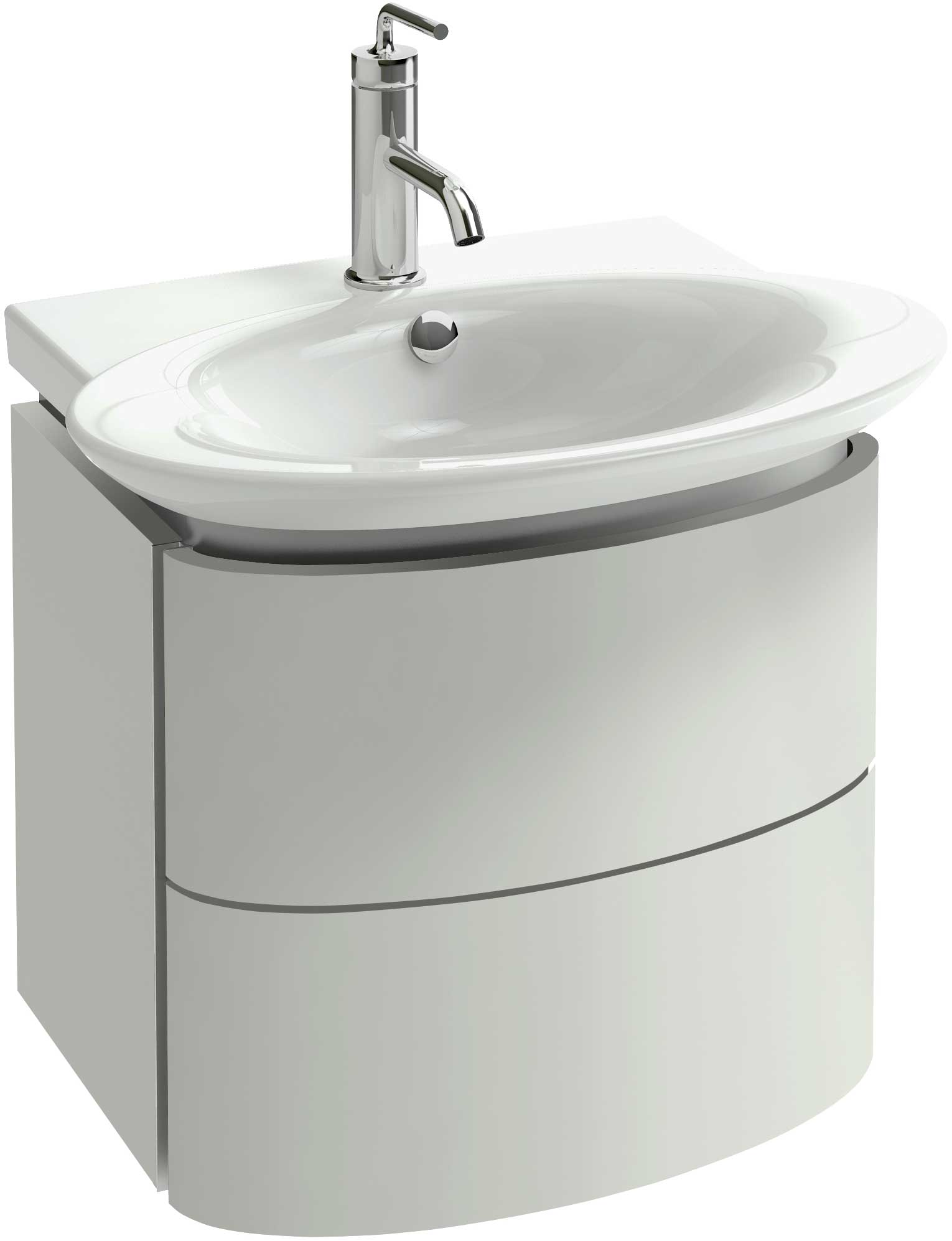 Тумба с раковиной Jacob Delafon Presquile 60 белый лак - 0