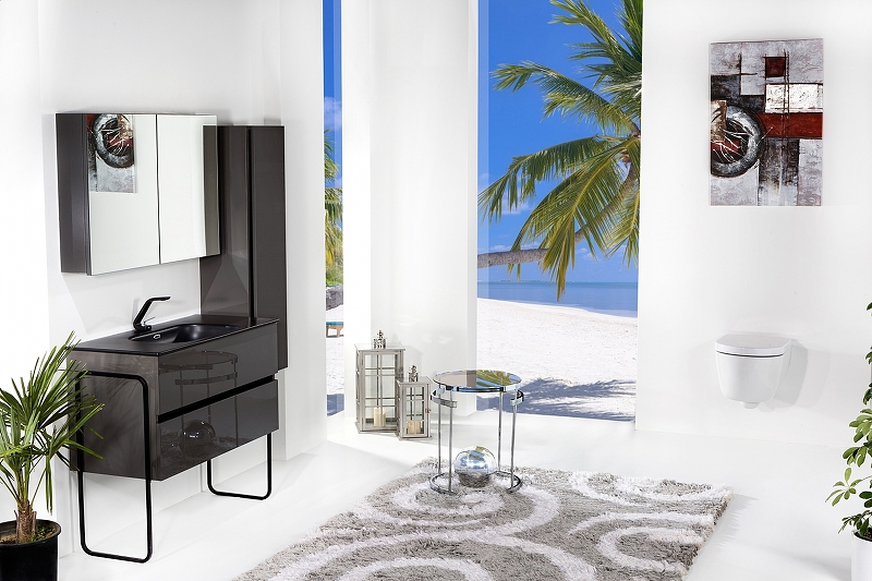 Тумба под раковину Armadi Art Vallessi 80 черный глянец 837-080-A glossy - 8