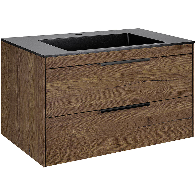 Тумба под раковину Vincea Chiara 80 темное дерево VMC-2C2800TO - 4