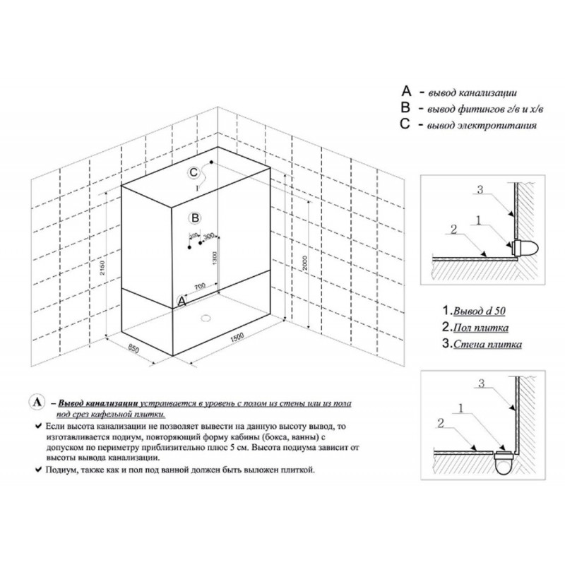 Душевой бокс Frank 150х85 с гидромассажем и баней F556 - 2