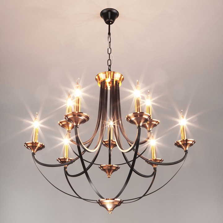 Подвесная люстра Eurosvet Lazzaro 60098/9 черный - 1