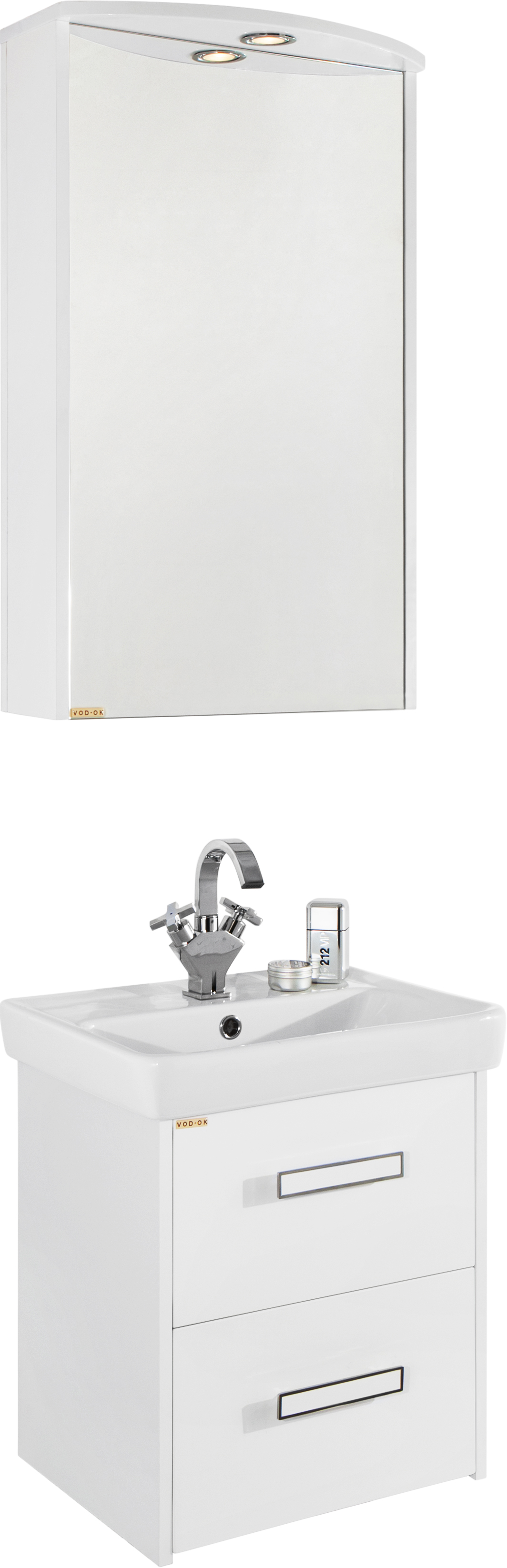 Тумба для комплекта Vod-Ok Мона 50 с ящиками, белая 2493 - 1