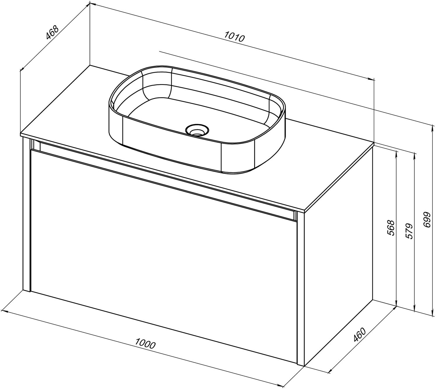 Тумба под раковину Allen Brau Fantasy 100 черный матовый 1.11004.AM - 8