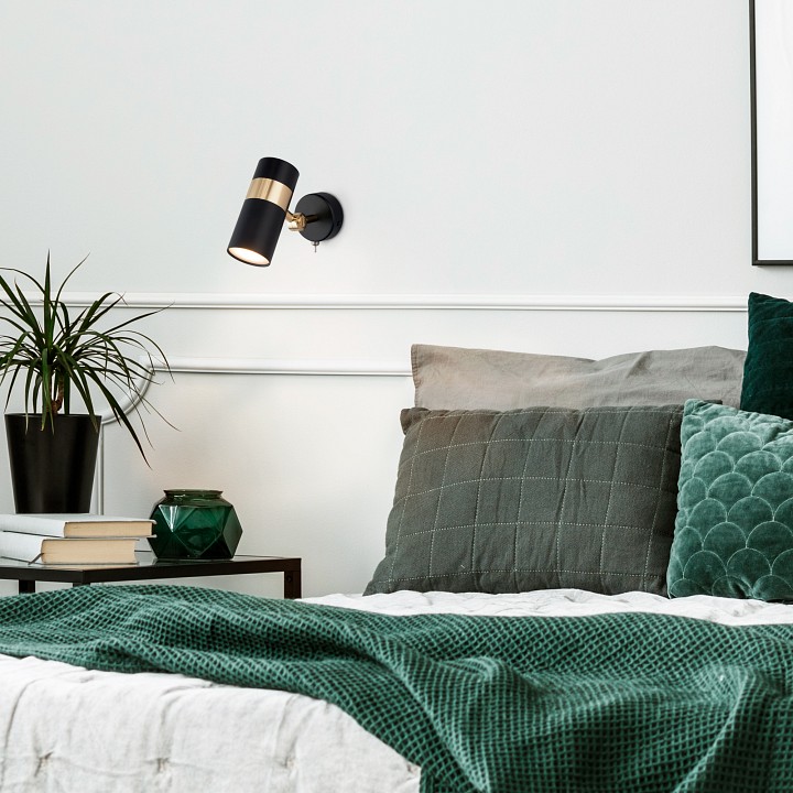 Бра Eurosvet Viero 20096/1 черный/золото - 1