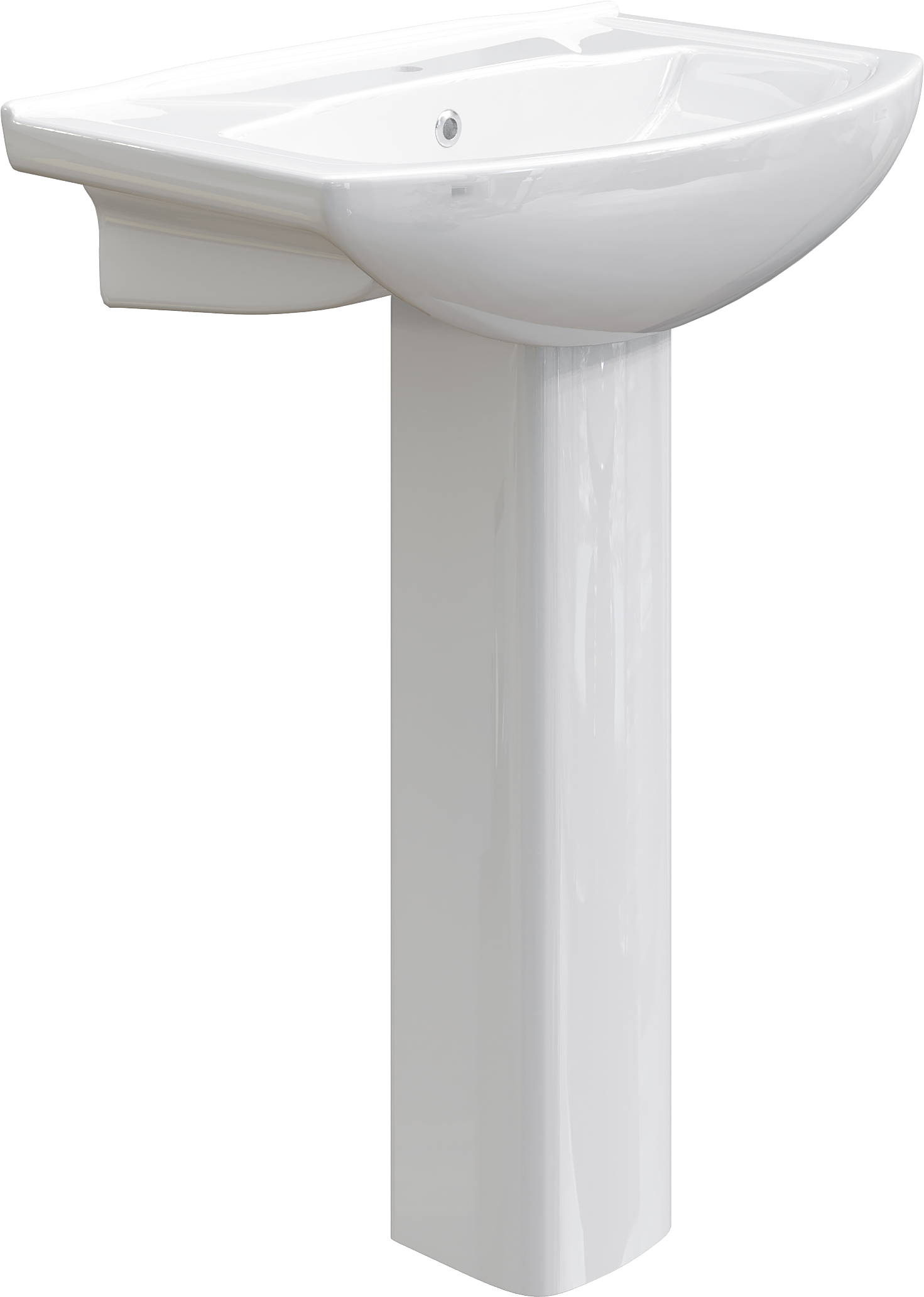 Комплект  Раковина DIWO Дмитров 0113 + Зеркало DIWO Муром L, 65 + Сифон для раковины Wirquin Минор с отводом для стиральной машины + Пьедестал для рак 550556 - 3