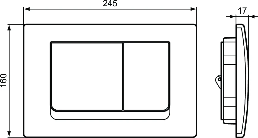 Кнопка смыва Ideal Standard Solea хром R0108AA - 5