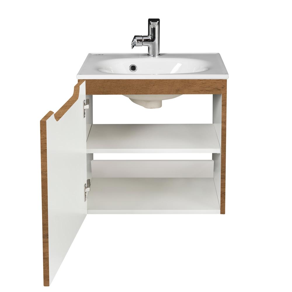 Тумба с раковиной BelBagno Etna 50 L светлое дерево - 5