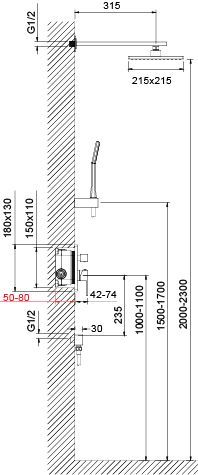 Душевая система встроенная Timo Selene SX-2069/03SM черный - 4