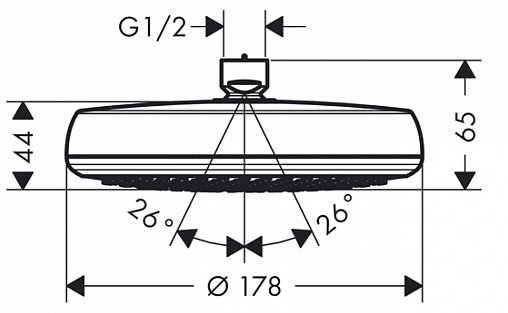Верхний душ Hansgrohe   26577400 - 2