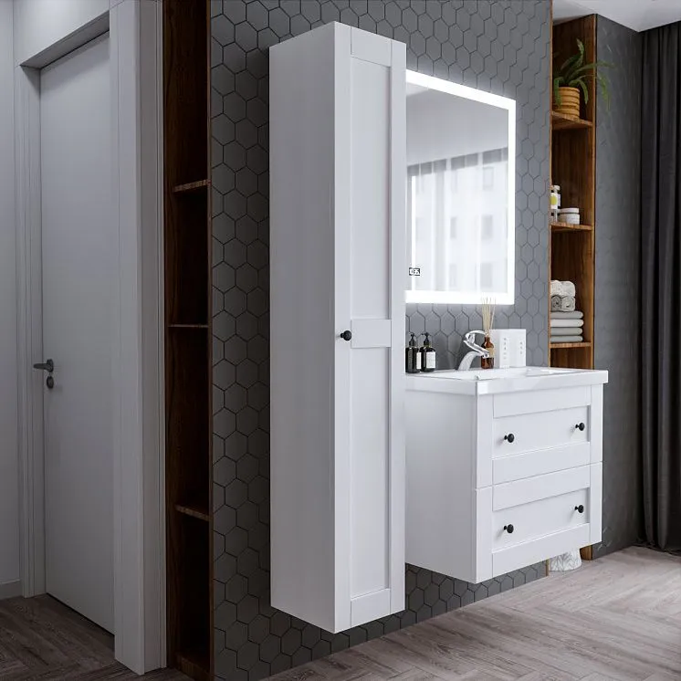 Шкаф-пенал Бриклаер Хелена 30х180 белый  4627125416392 - 1