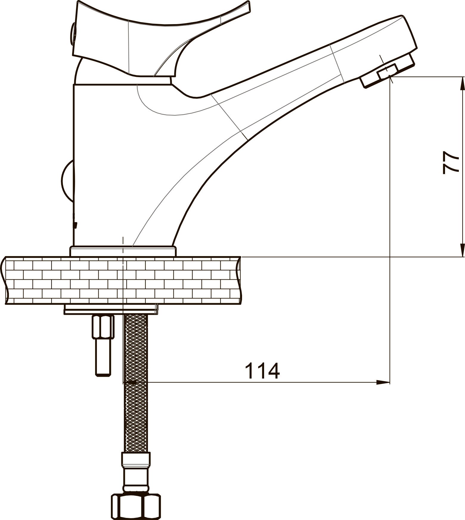 Смеситель для раковины GPD Florus хром MLB170 - 1