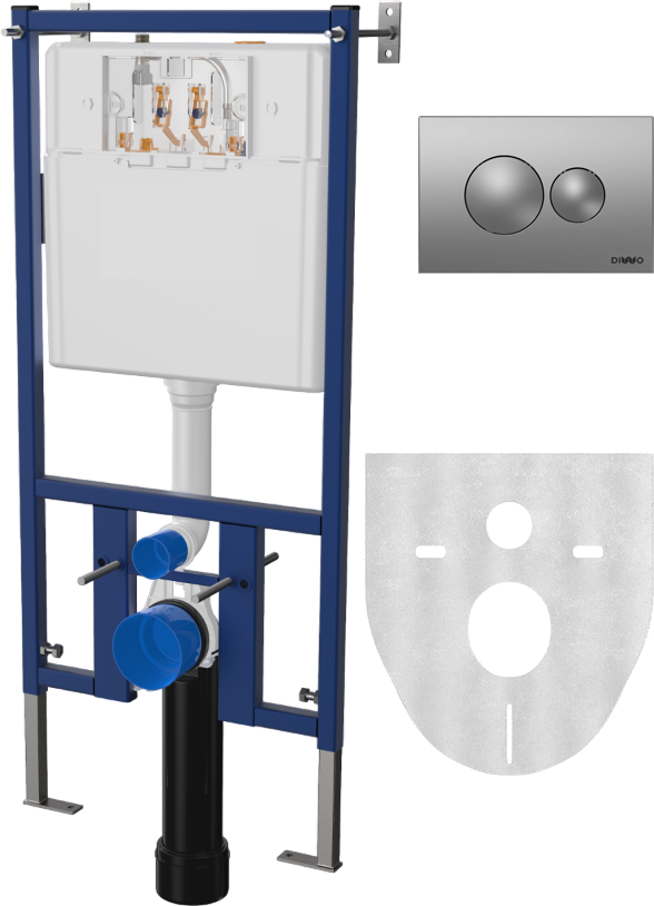 Система инсталляции для унитазов DIWO 4501 с кнопкой смыва 7311 хром матовый 574486 - 0