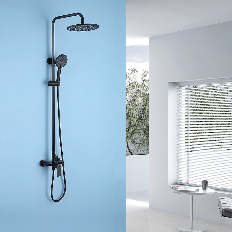 Душевая стойка Abber Weiss Insel черный, матовый  AF8020B - 1