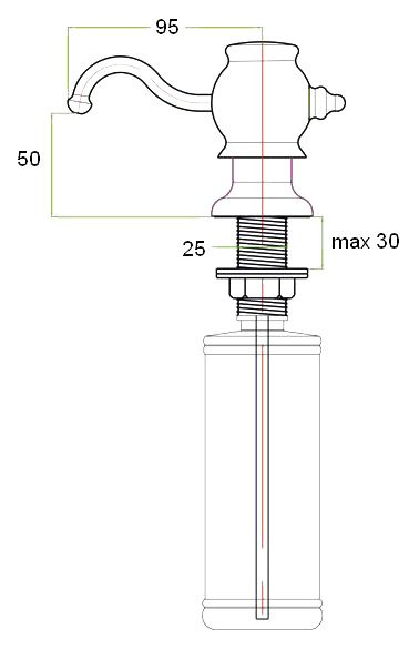 Дозатор Zorg ZR-24 белый ZR-24 WHITE - 1