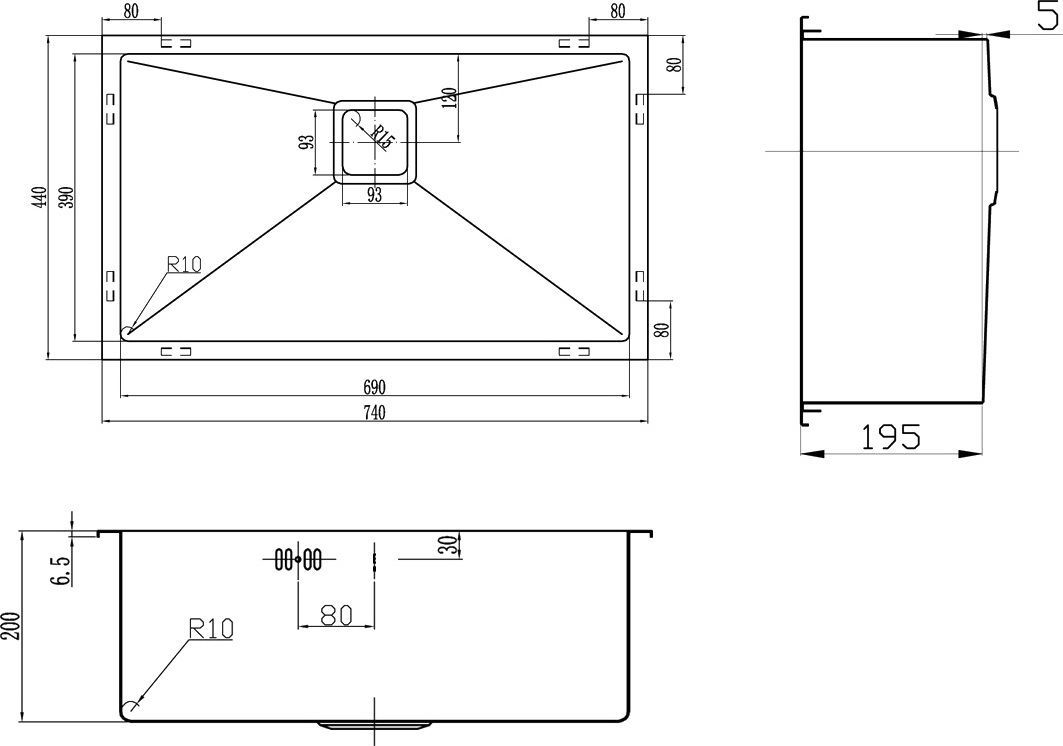 Мойка кухонная Zorg Inox Pvd SZR-7444 bronze - 1