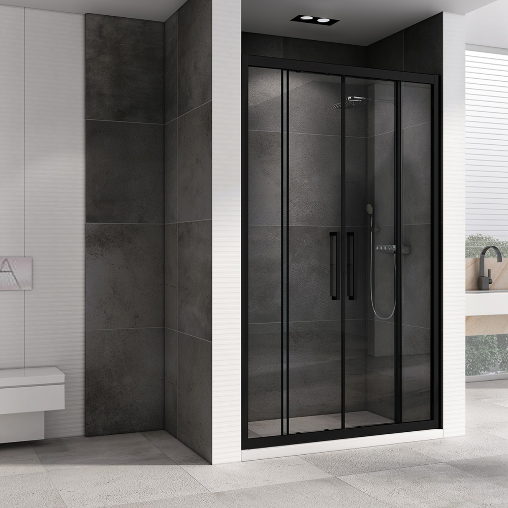 Душевая дверь Abber Schwarzer Diamant 150 профиль черный  AG33150BH - 1