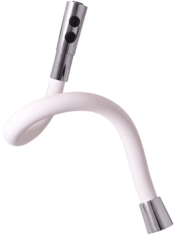 Смеситель для кухни Rav Slezak Amur с гибким изливом хром - белый AM719.5/12B - 1