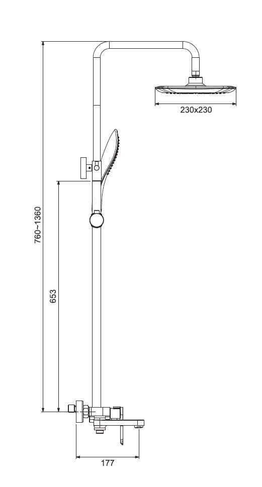 Душевая стойка Gappo G2448 - 7