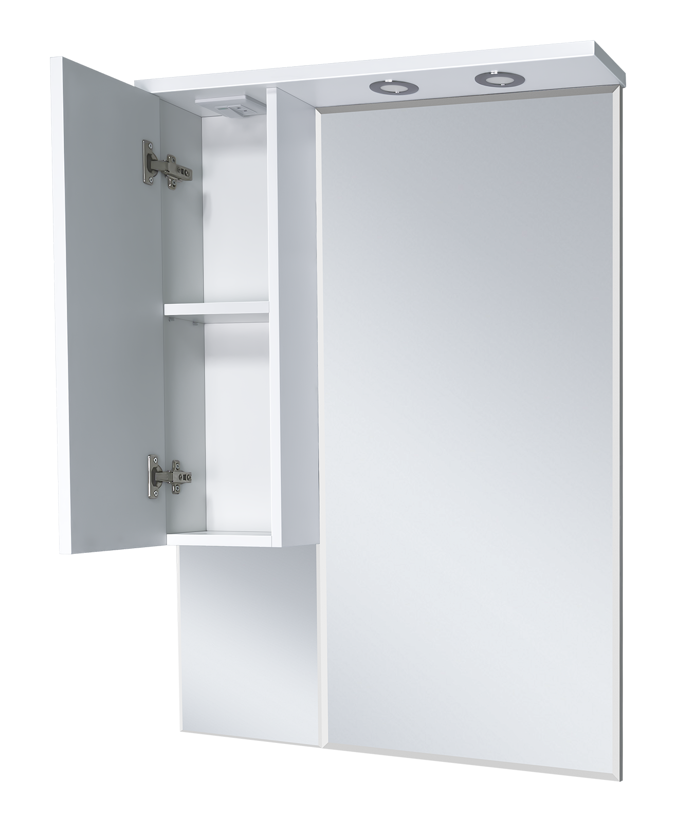 Терра - 70 зеркало-шкаф белый левый П-Тер02070-011Л - 1