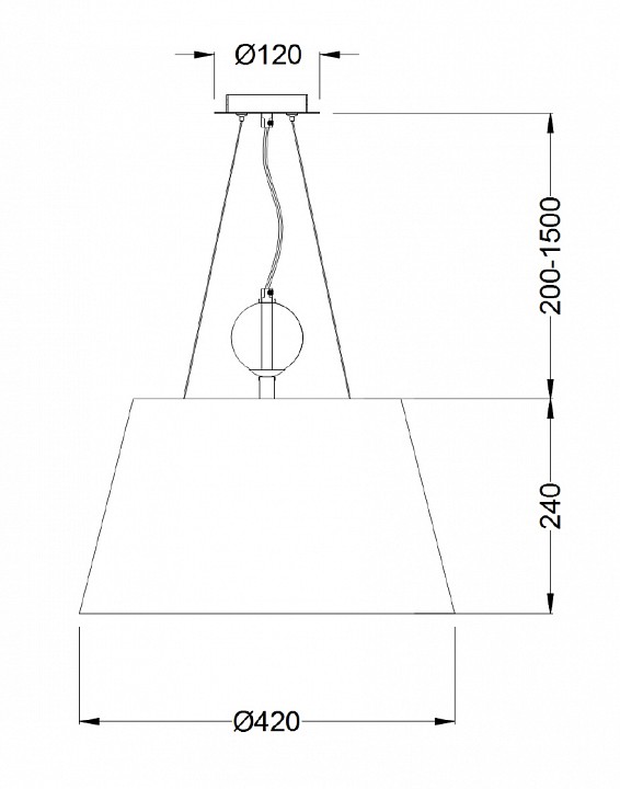 Подвесной светильник Maytoni Bergamo MOD613PL-03BG - 3