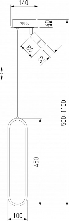Подвесной светильник Eurosvet Spire 90269/1 черный/золото - 2