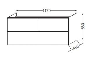 Тумба под раковину Jacob Delafon Odeon Up 120 см  EB892-E10 - 1
