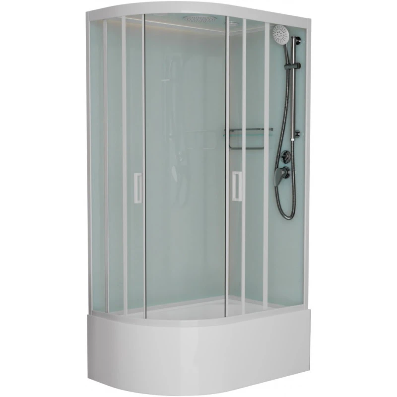 Душевая кабина Frank 120х80 правая белая стекло матовое 20038 - 0