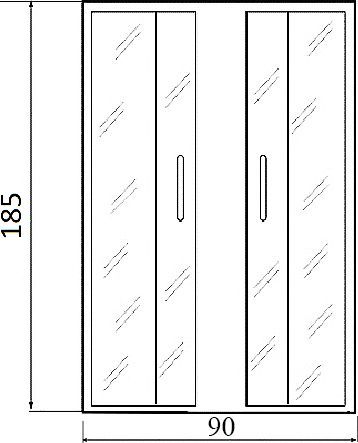 Душевое ограждение без поддона River MORAVA XL 90/24 MT  10000003391 - 3