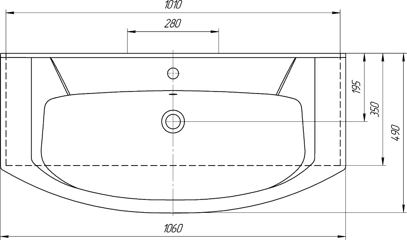 Мебельная раковина Kirovit Элеганс 105 - 2