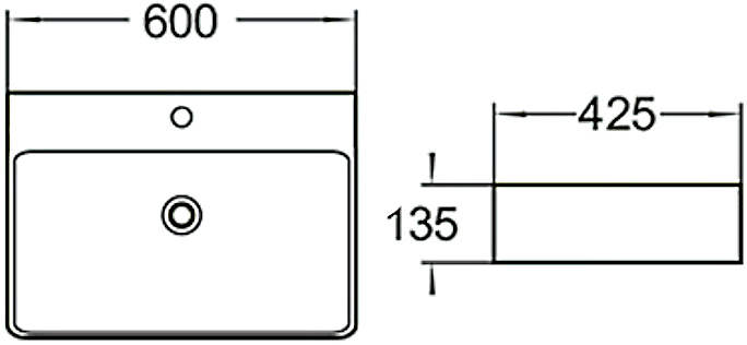 Раковина SantiLine SL-1003MB - 2