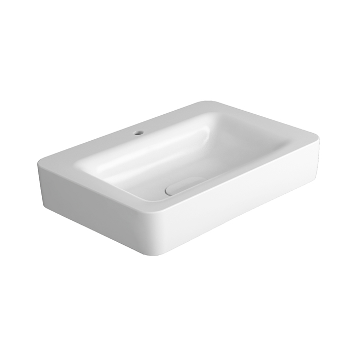 Simas Henges Раковина накладная/подвесная 70х50 см,с 1 отв под смеситель, с донным клапаном керамическим PLHE, цвет белый HE10bi*1 - 0