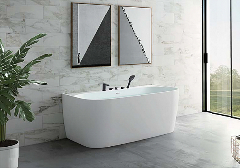 Акриловая ванна Aquatek Алтея 170х78 белый с ножками и сливом-переливом  AQ-123778 - 1