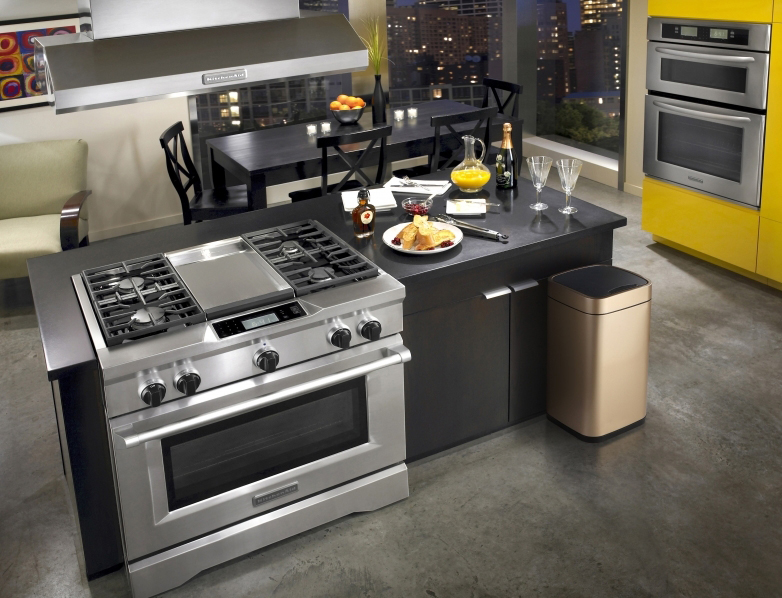 Ведро для мусора Weltwasser WW Rone CG 28L шампань золото  10000001966 - 4