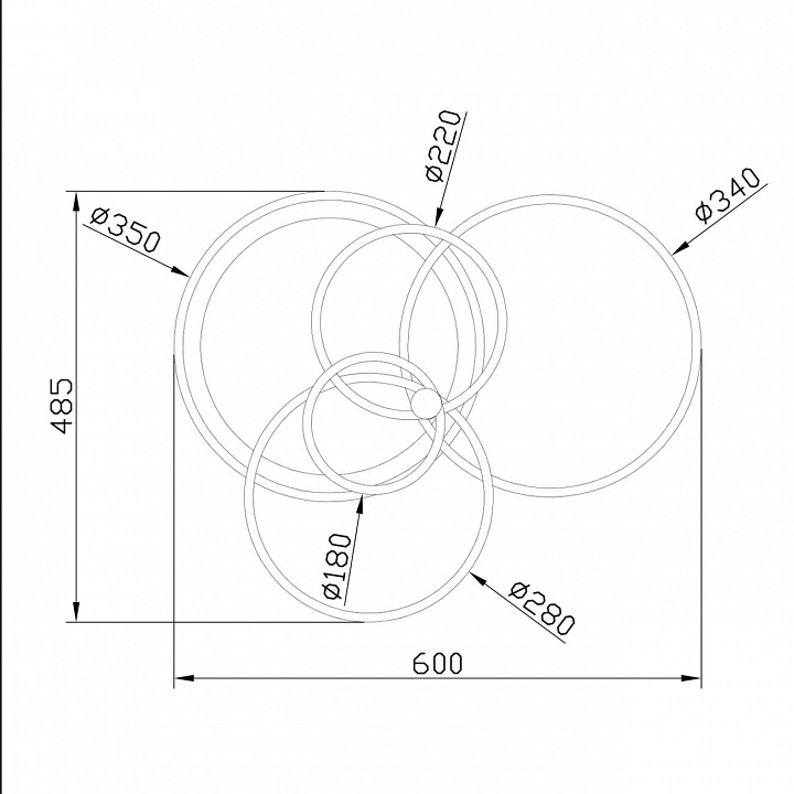 Люстра на штанге Escada Contour 10213/4LED BL Chrome - 2