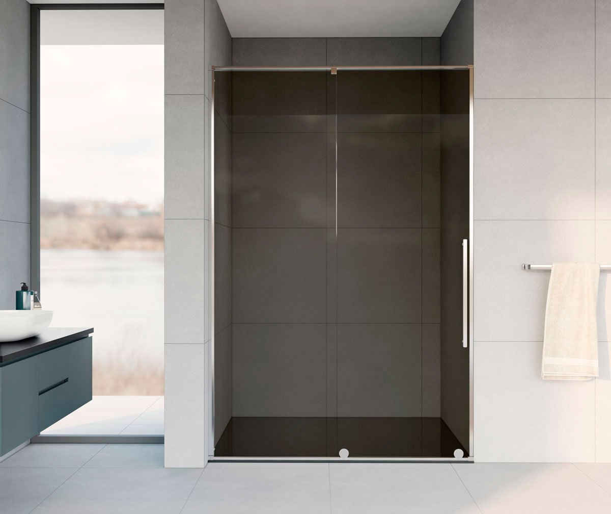 Душевая дверь в нишу Vincea Arno VPS-1A120CG 120 см, хром, стекло тонированное - 1