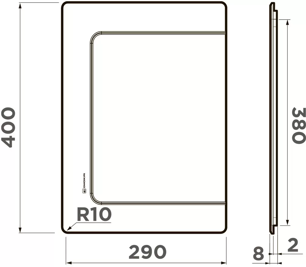 Разделочная доска для кухонной мойки Omoikiri графит  4999100 - 1