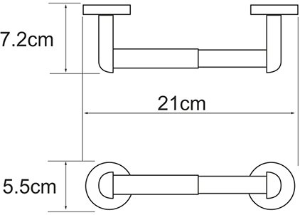Держатель туалетной бумаги Wasserkraft Rhein K-6222 - 3