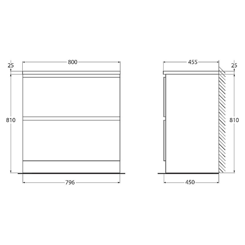 Тумба с раковиной BelBagno 80 белый - 11