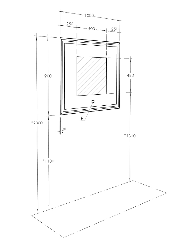 Зеркало Aquaton Уэльс 100 с подсветкой и антизапотеванием 1A208002WA010 - 2