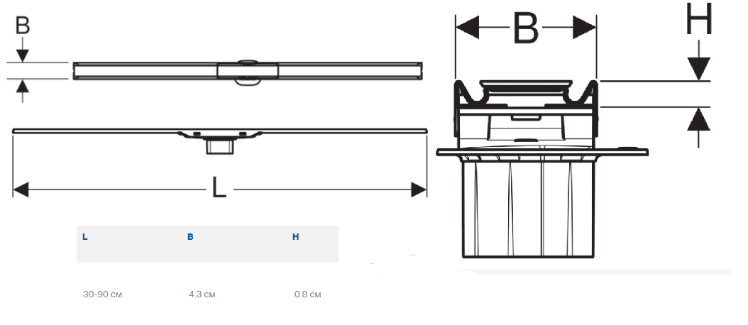 Дизайн-решетка Geberit   154.456.00.1 - 1