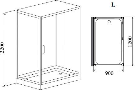 Душевая кабина Timo Helma 120x90 см  HELMA Н-520 L - 5