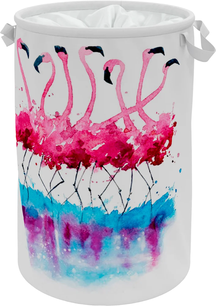 Корзина для белья Wasserkraft Lossa  рисунок белый - розовый WB-811 - 0