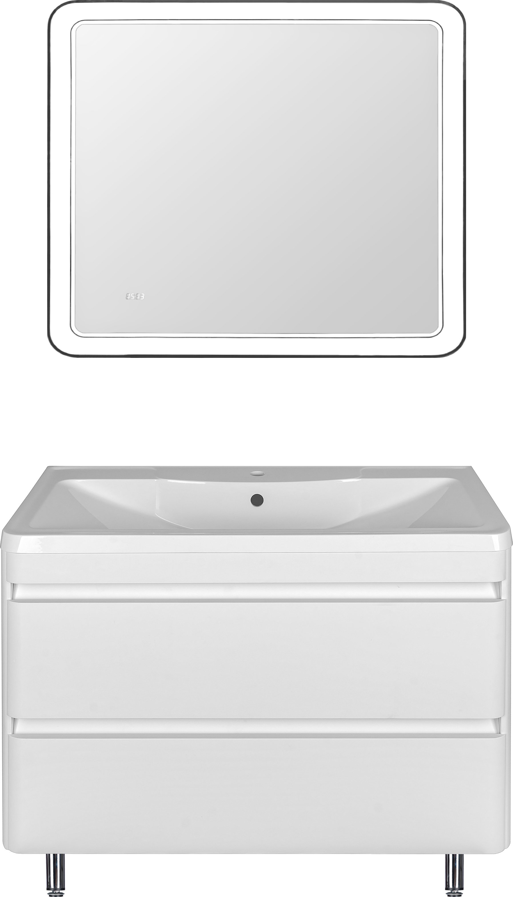 Мебель для ванной Style Line Атлантика 100 Люкс Plus, напольная, белая - 0