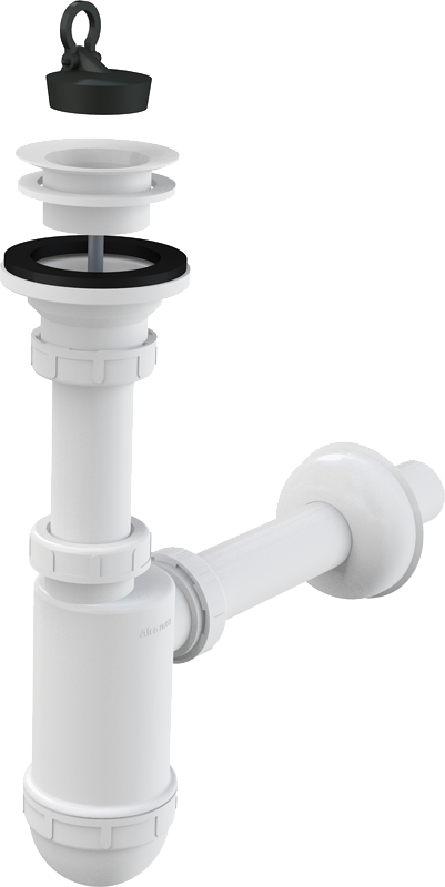 Сифон для раковины Alcaplast A421 с пластмассовой решеткой, выпуск 32 - 0