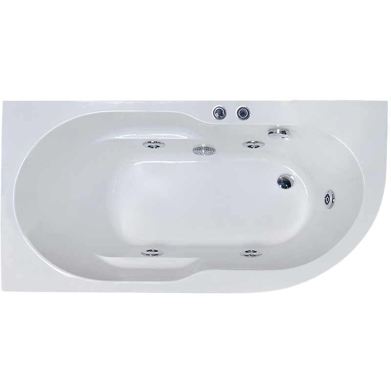 Ванна акриловая Royal Bath Azur Standart 170x80 L с гидромассажем белый RB614203ST-L - 0