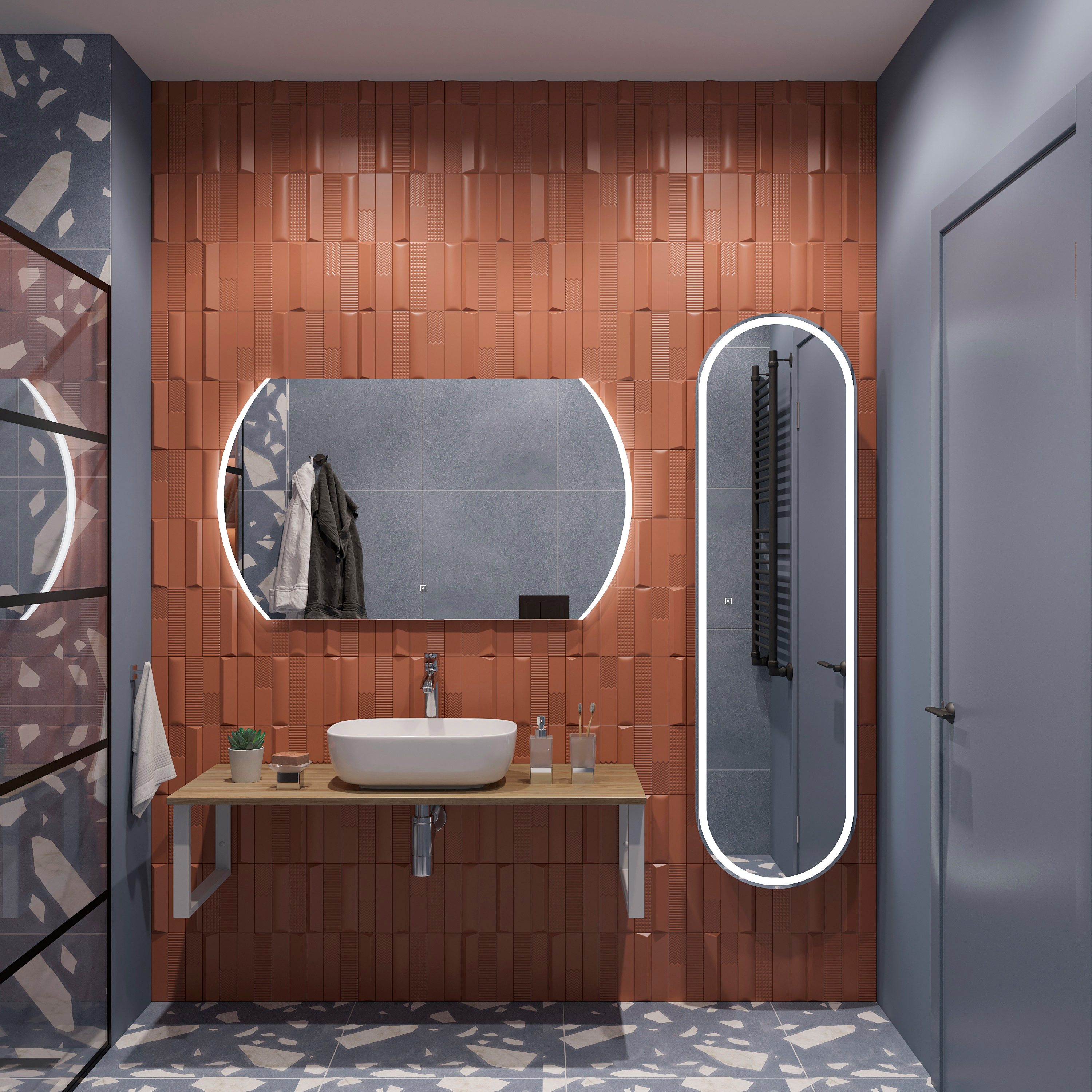 Столешница с раковиной DIWO Элиста 120 светлое дерево, с раковиной Moduo 50 Square 555763 - 1