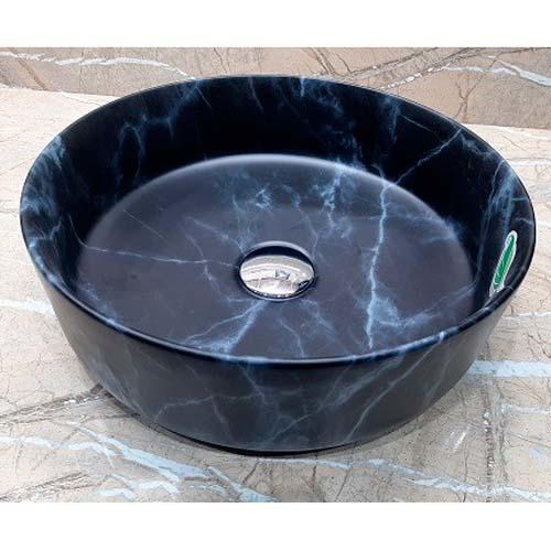 Раковина накладная CeramaLux MNC 35.5 см под камень/черный  C1107 - 1