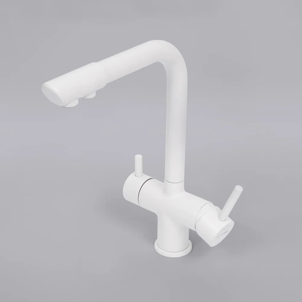 Смеситель для кухни Wasserkraft белый матовый A8357 - 2